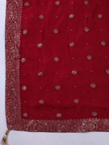 Chanderi Woven Unstitched Suit Piece With Dupatta