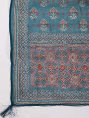 Printed Chanderi Unstitched Suit Piece With Dupatta