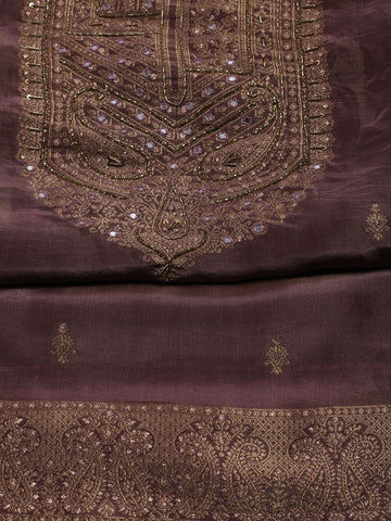 Woven Tissue Unstitched Suit Piece With Dupatta