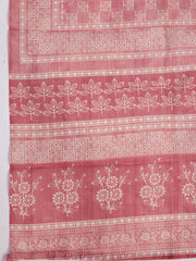 Neck Embroidered Chanderi Unstitched Suit Piece With Dupatta