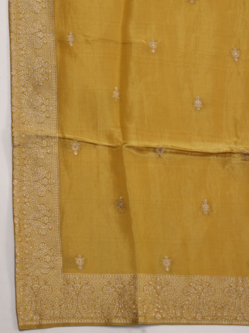 Woven Tissue Unstitched Suit Piece With Dupatta