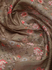 Printed Chanderi Unstitched Suit Piece With Dupatta