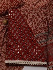 Printed Cotton Unstitched Suit Piece With Dupatta