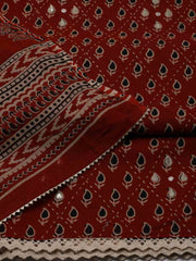 Printed Cotton Unstitched Suit Piece With Dupatta