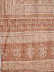 Neck Embroidered Chanderi Unstitched Suit Piece With Dupatta