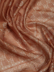 Neck Embroidered Chanderi Unstitched Suit Piece With Dupatta