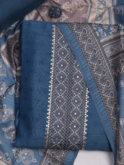 Printed Chanderi Unstitched Suit Piece With Dupatta