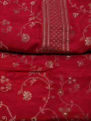 Woven Chanderi Unstitched Suit Piece With Dupatta