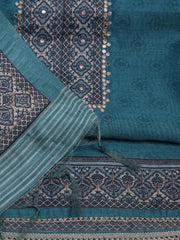 Printed Chanderi Unstitched Suit Piece With Dupatta