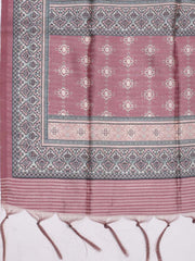 Printed Chanderi Unstitched Suit Piece With Dupatta