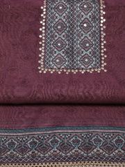 Printed Chanderi Unstitched Suit Piece With Dupatta