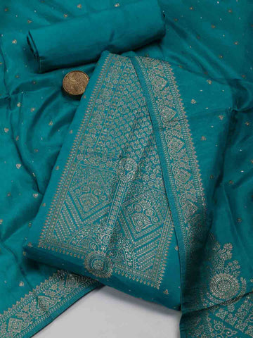Woven Chanderi Unstitched Suit Piece With Dupatta