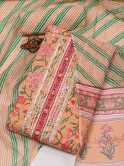 Printed Cotton Unstitched Suit Piece With Dupatta