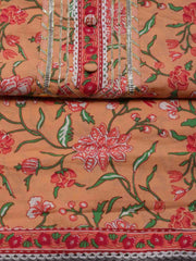 Printed Cotton Unstitched Suit Piece With Dupatta