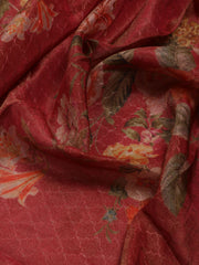 Embroidery Tissue Unstitched Suit Piece With Dupatta