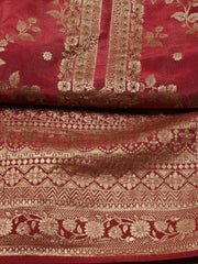 Embroidery Tissue Unstitched Suit Piece With Dupatta