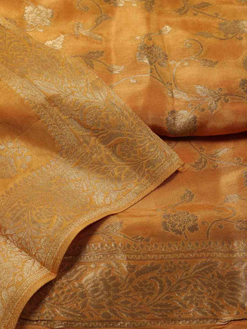 Woven Chanderi Unstitched Suit Piece With Dupatta