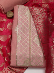 Floral Woven Chanderi Unstitched Suit Piece With Dupatta