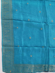 Woven Chanderi Unstitched Suit Piece With Banarsi Dupatta