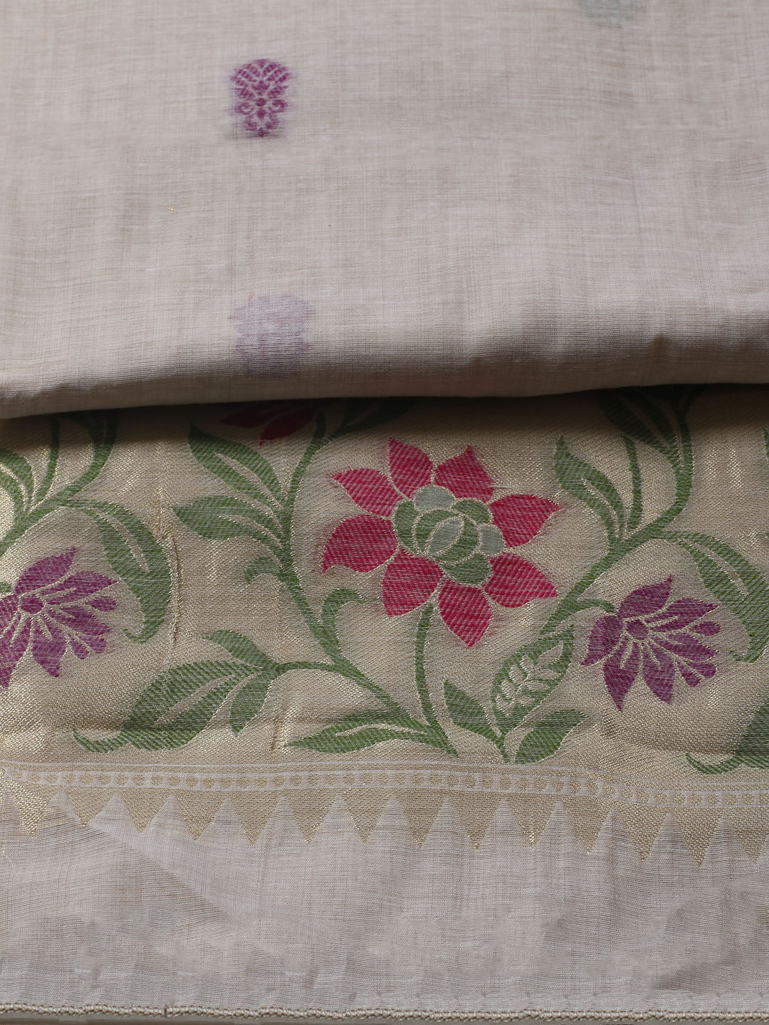Woven Design Chanderi Unstitched Kurta With Pant &amp; Dupatta