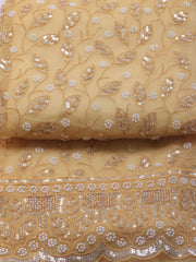 Embroidered Chiffon Unstitched Suit With Dupatta