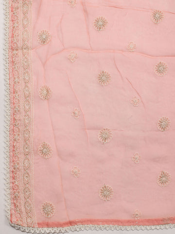 Embroidered Georgette Unstitched Suit Piece With Dupatta