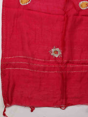 Neck Embroidered Chanderi Unstitched Suit Piece With Dupatta