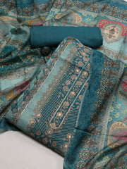 Printed Muslin Unstitched Suit Piece With Dupatta