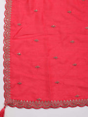 Neck Embroidered Handloom Unstitched Suit Piece With Dupatta