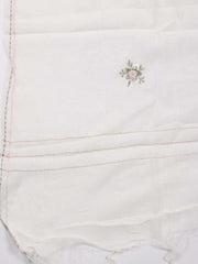 Neck Embroidered Chanderi Unstitched Suit Piece With Dupatta