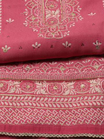 Printed Muslin Unstitched Suit Piece With Dupatta