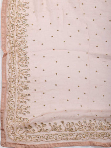 All Over Embroidery Organza Unstitched Suit Piece With Dupatta