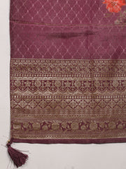 Embroidery Tissue Unstitched Suit Piece With Dupatta