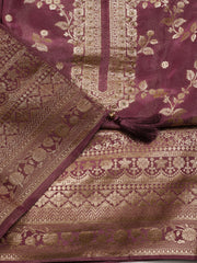 Embroidery Tissue Unstitched Suit Piece With Dupatta