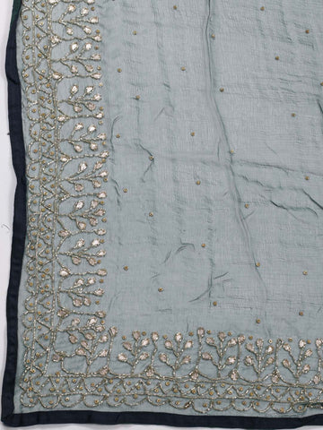 Neck Embroidered Handloom Unstitched Suit Piece With Dupatta