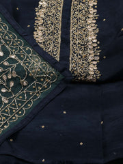 Neck Embroidered Handloom Unstitched Suit Piece With Dupatta