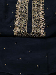 Neck Embroidered Handloom Unstitched Suit Piece With Dupatta