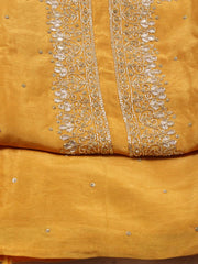 Neck Embroidered Handloom Unstitched Suit Piece With Dupatta