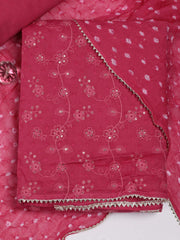 Embroidered Cotton Unstitched Suit Piece With Dupatta