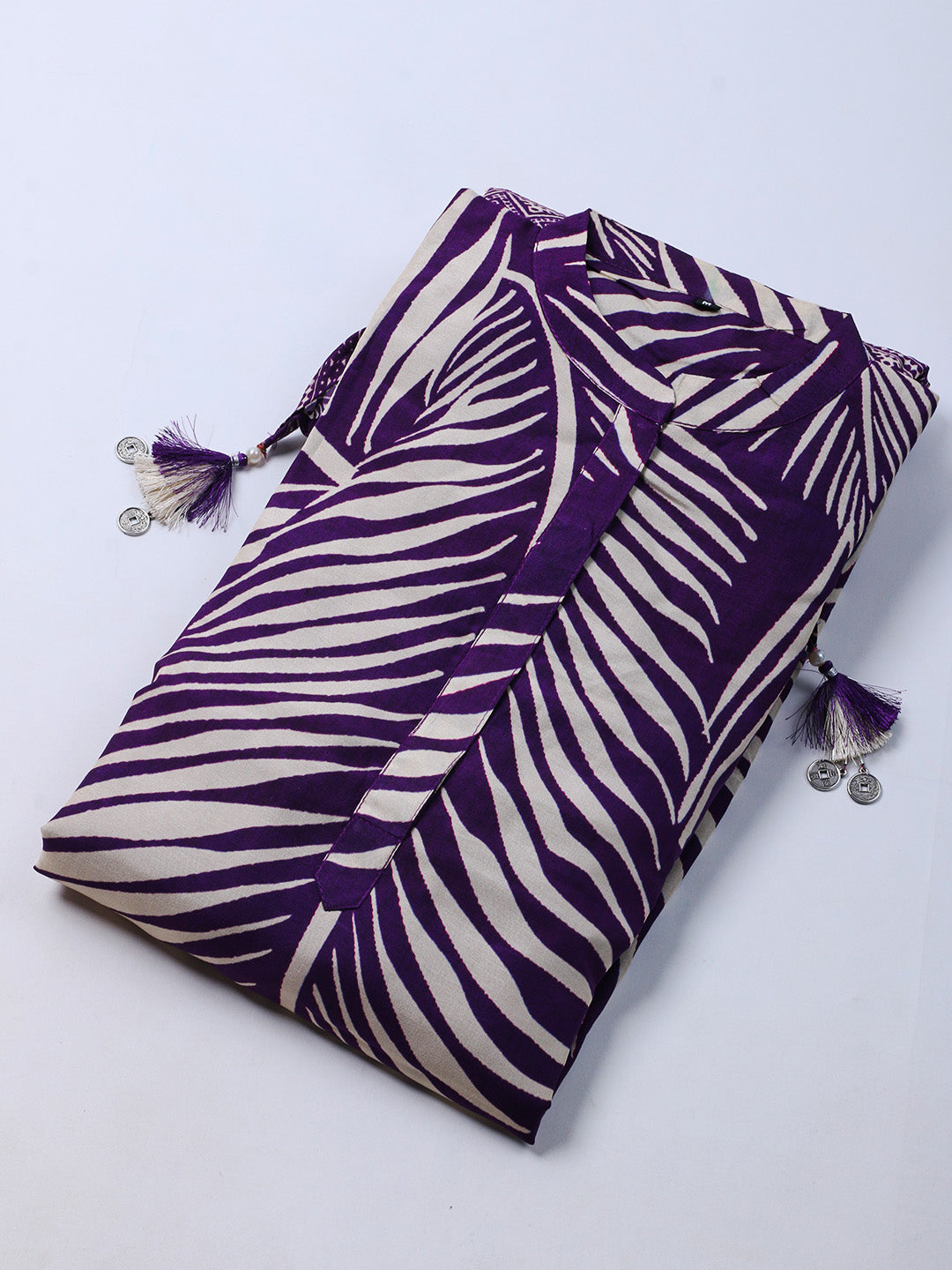 Russion Silk Printed Kurta With Pants