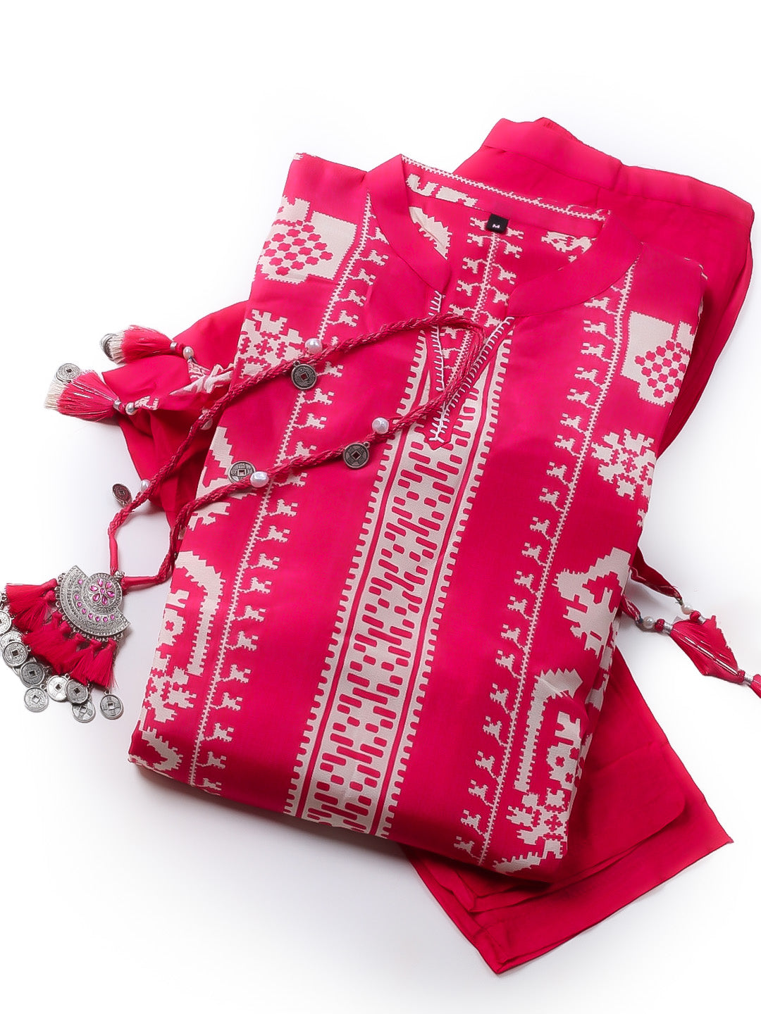 Russion Silk Printed Kurta With Pants
