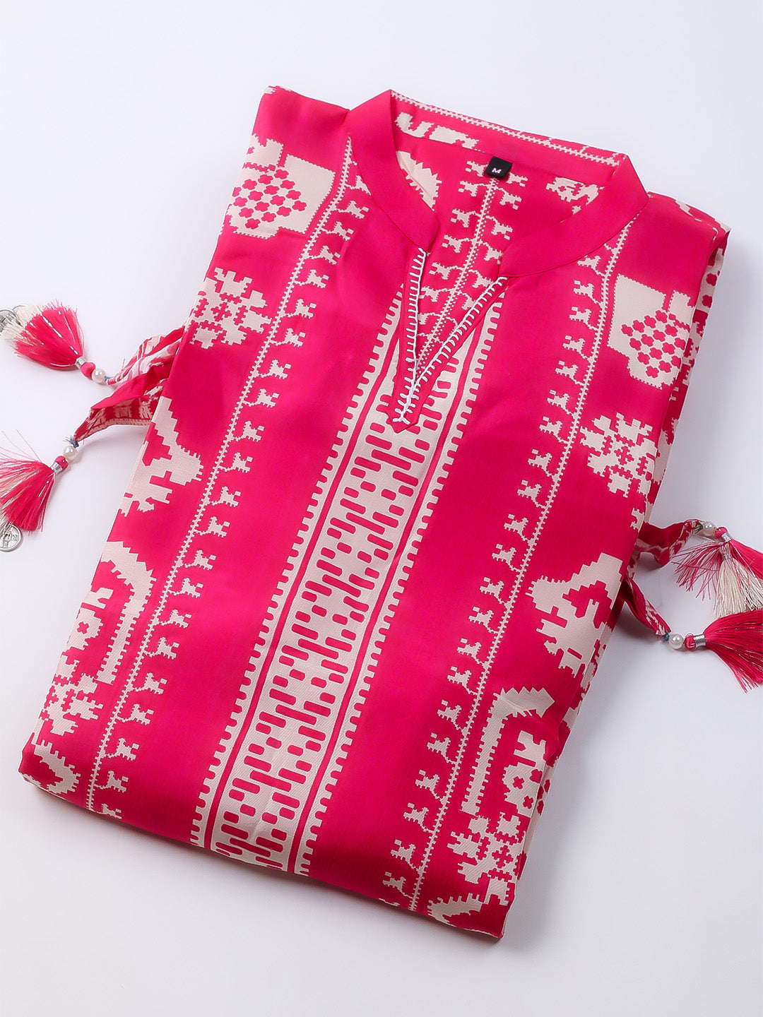 Russion Silk Printed Kurta With Pants