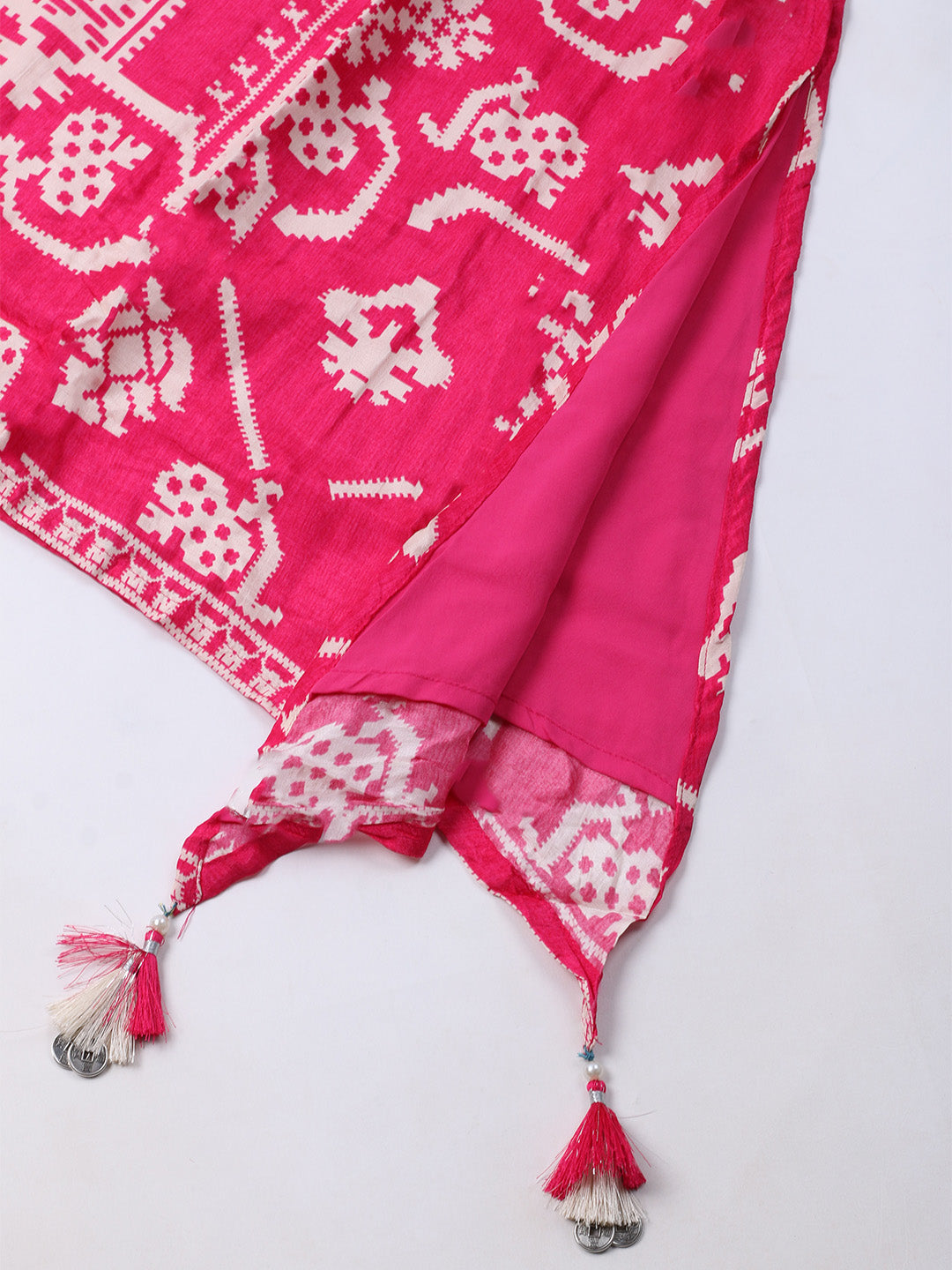 Russion Silk Printed Kurta With Pants