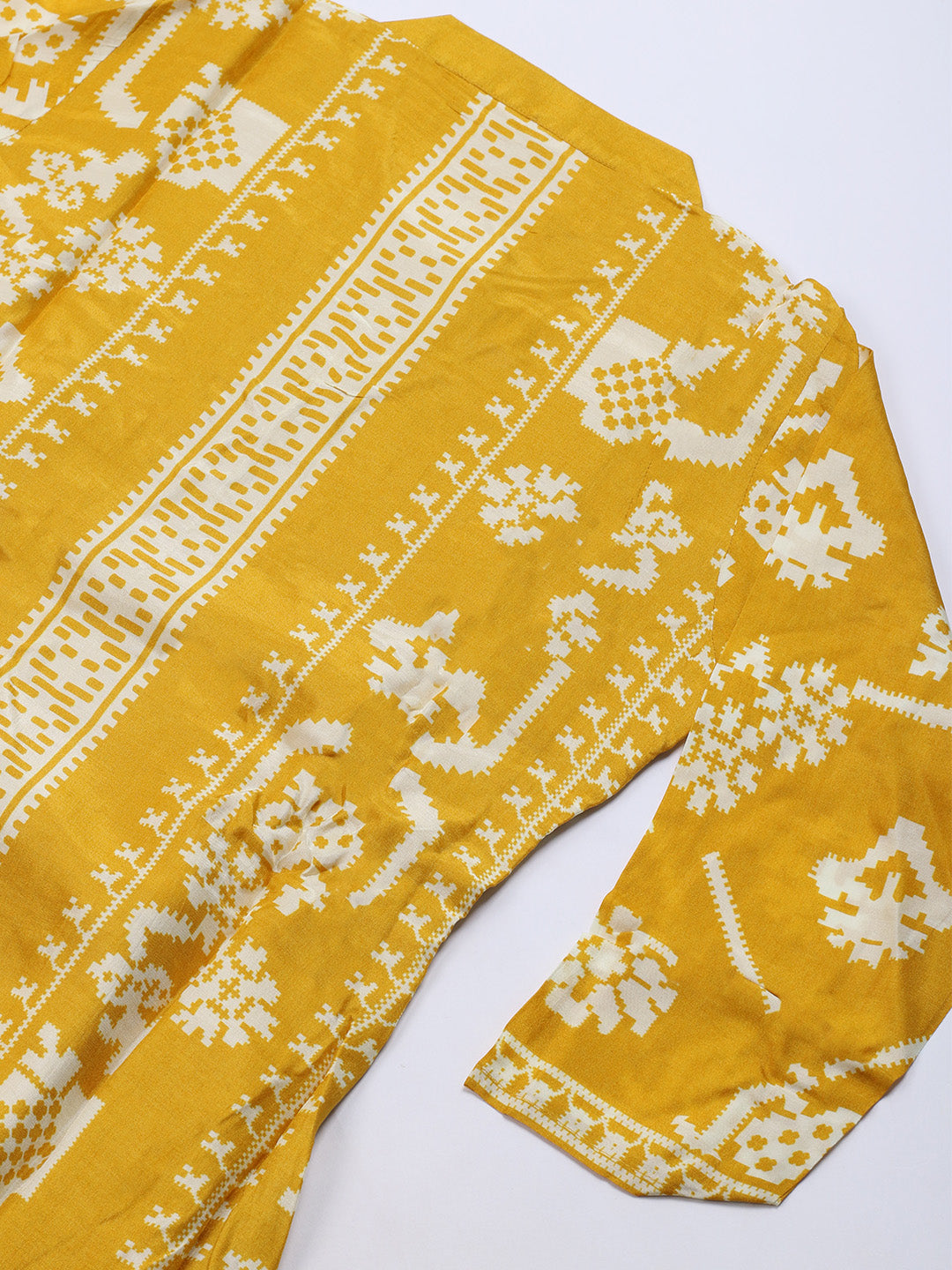 Russion Silk Printed Kurta With Pants