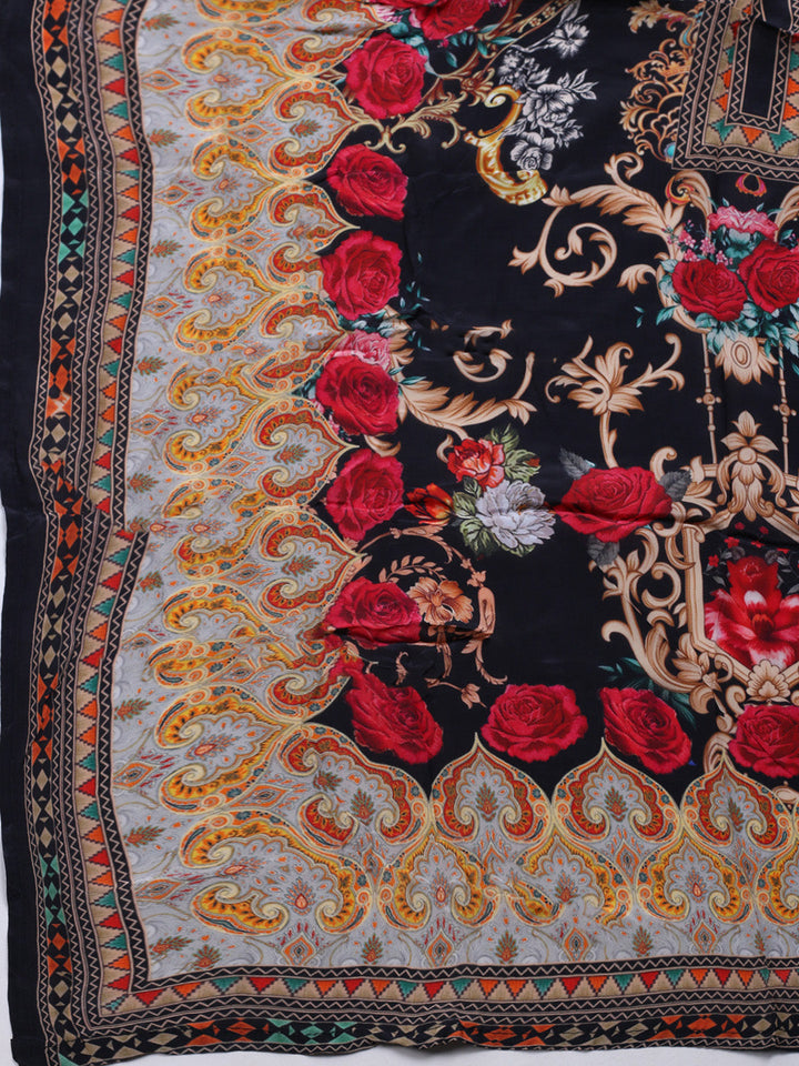 Printed Crepe Kurta With Sharara &amp; Dupatta