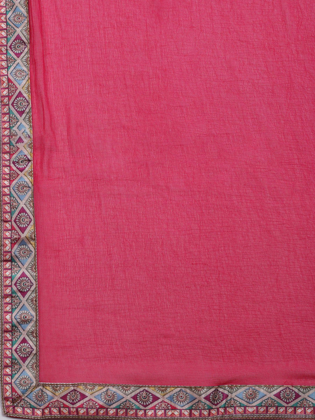 Printed Crepe Kurta With Sharara & Dupatta