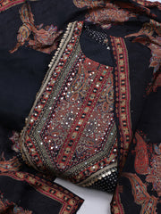 Printed Cotton Blend Kurta With Pants & Dupatta