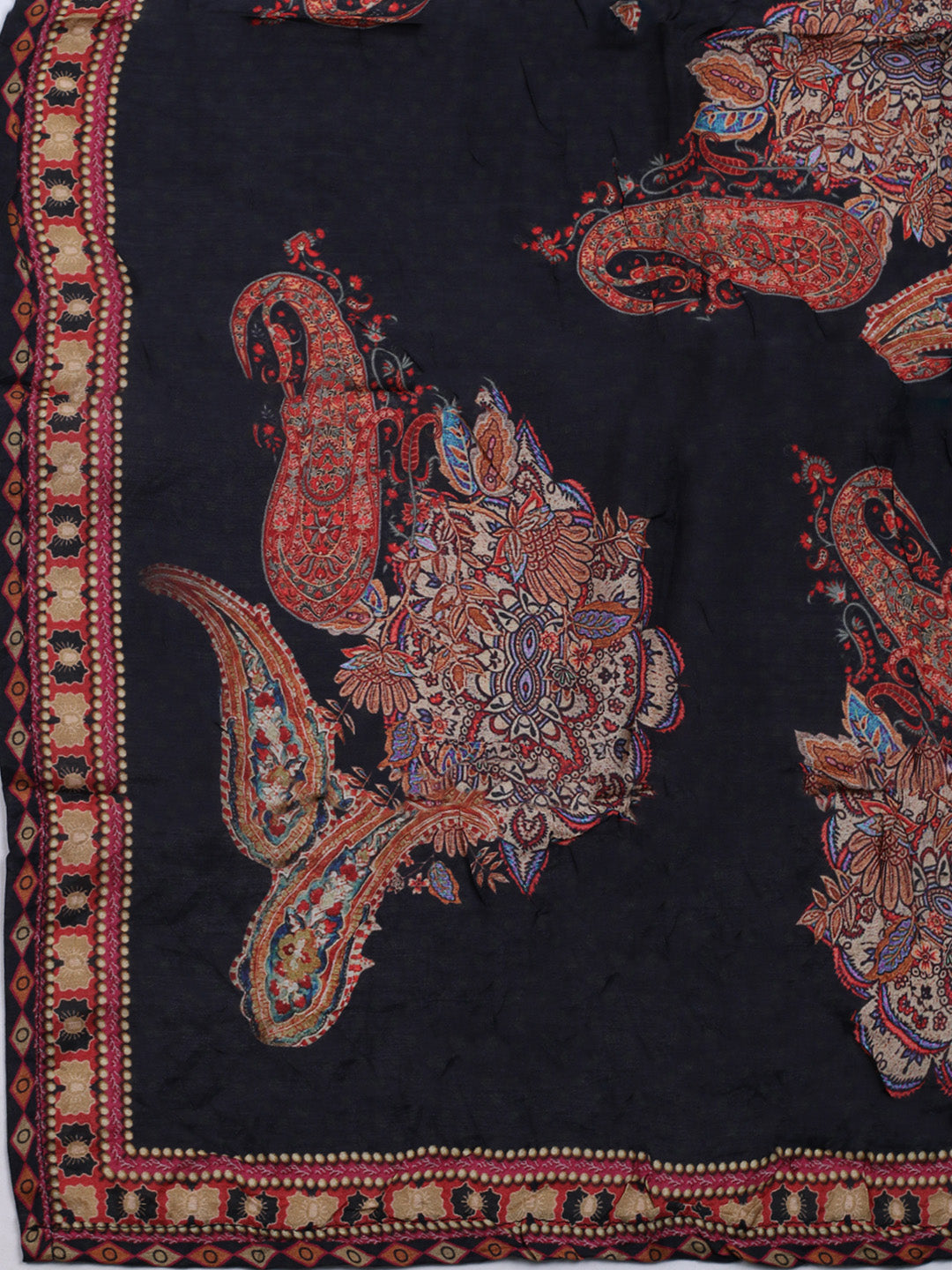 Printed Cotton Blend Kurta With Pants & Dupatta