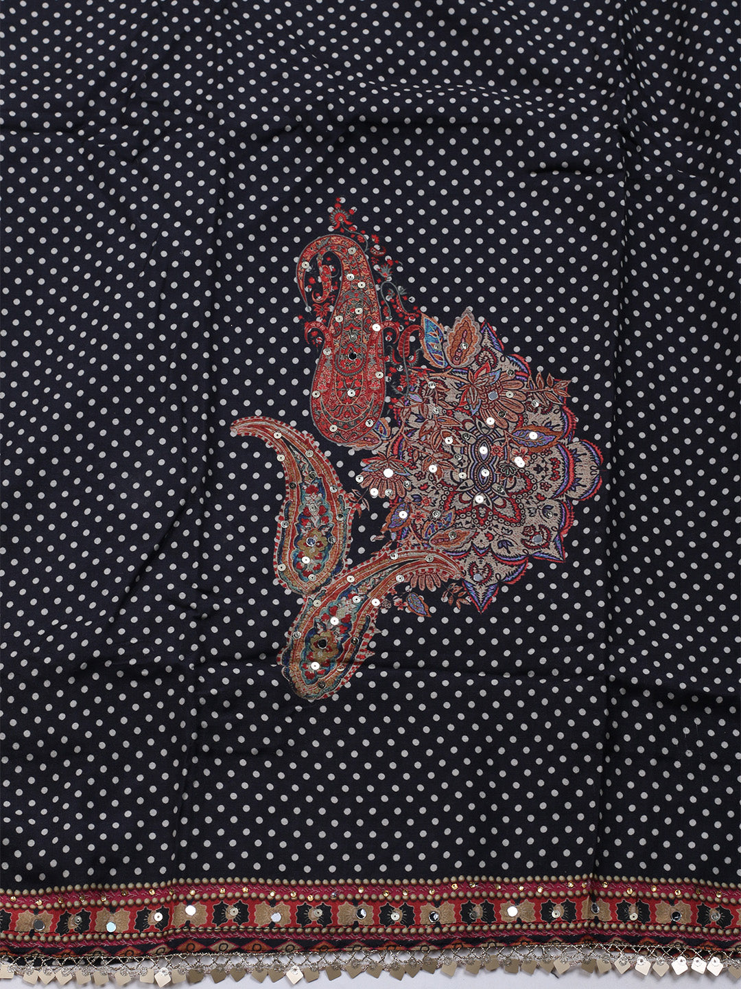 Printed Cotton Blend Kurta With Pants &amp; Dupatta