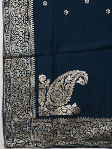 Woven Chanderi Unstitched Suit Piece With Dupatta